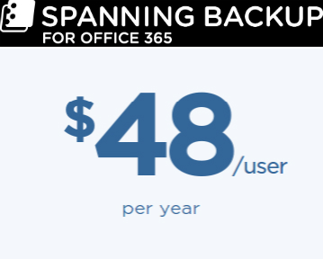 Spanning Backup for Office365 Price